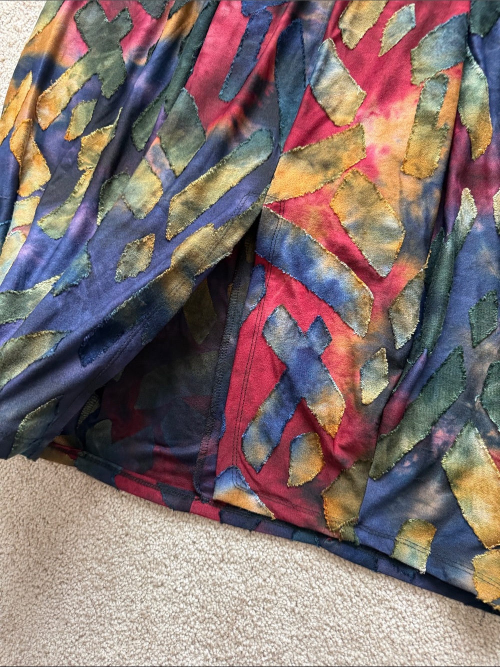 Alembika Sunburst Cocoon Abstract Mid Long Sleeve Dress - Picture 9 of 11